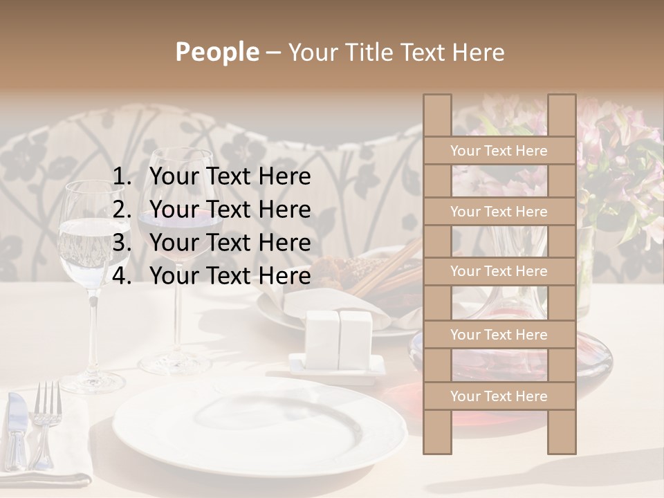 Table Cutlery Tablecloth PowerPoint Template