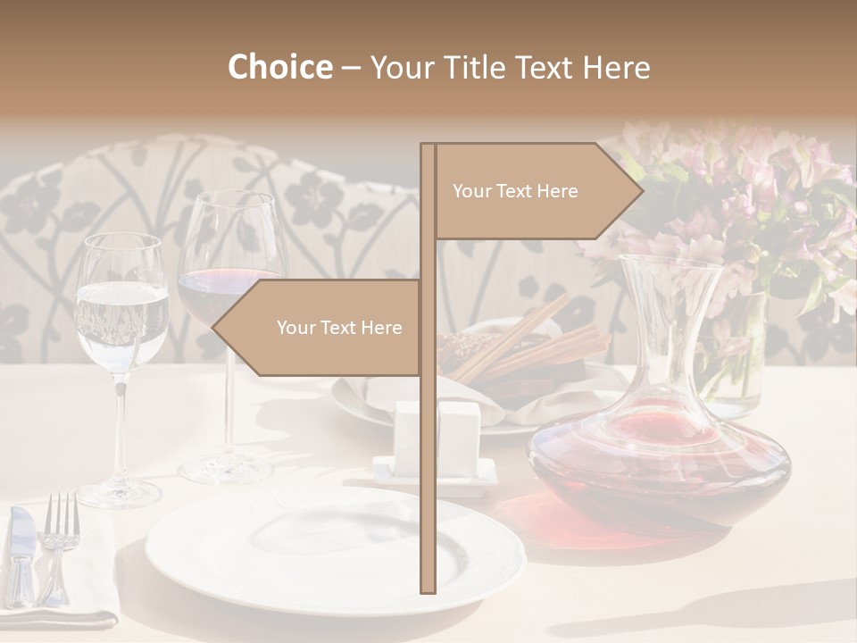Table Cutlery Tablecloth PowerPoint Template