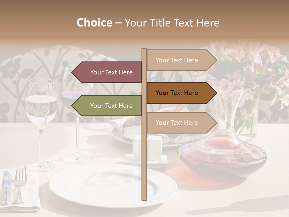 Table Cutlery Tablecloth PowerPoint Template