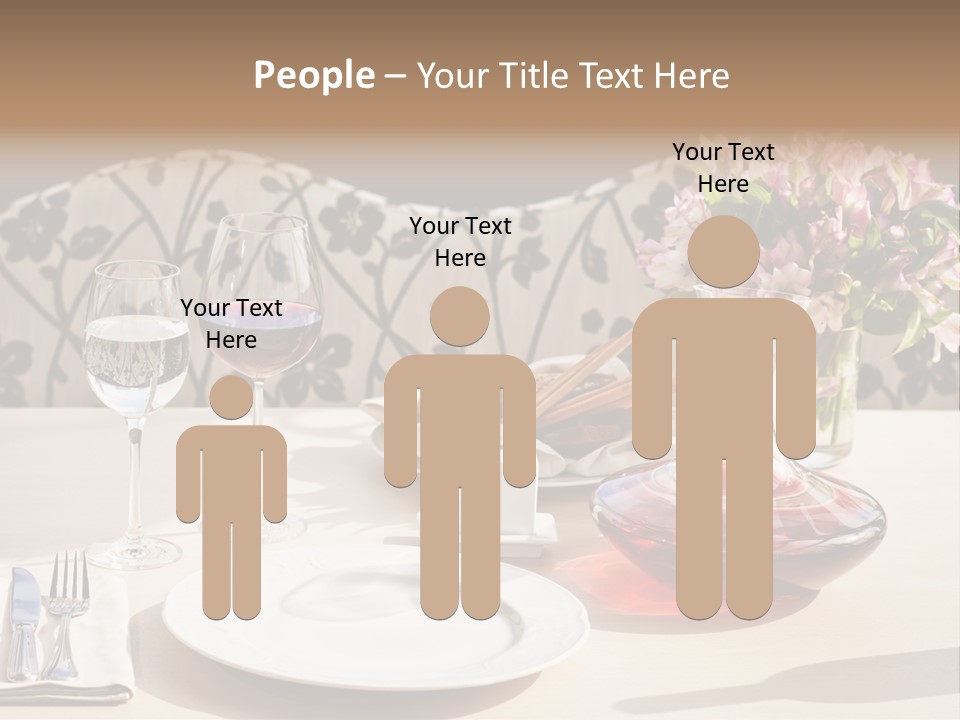 Table Cutlery Tablecloth PowerPoint Template
