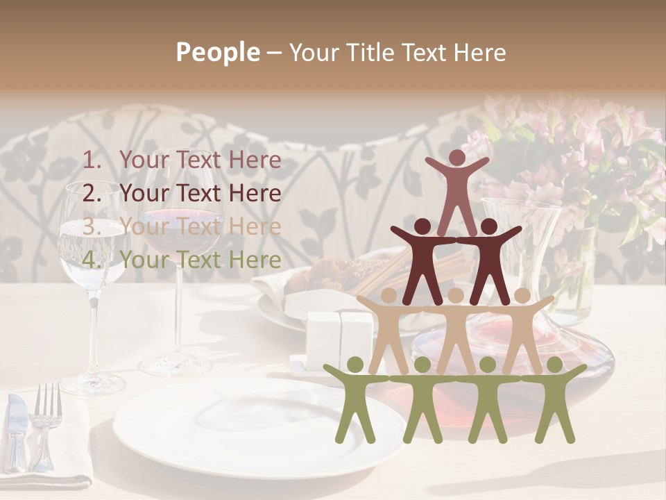 Table Cutlery Tablecloth PowerPoint Template