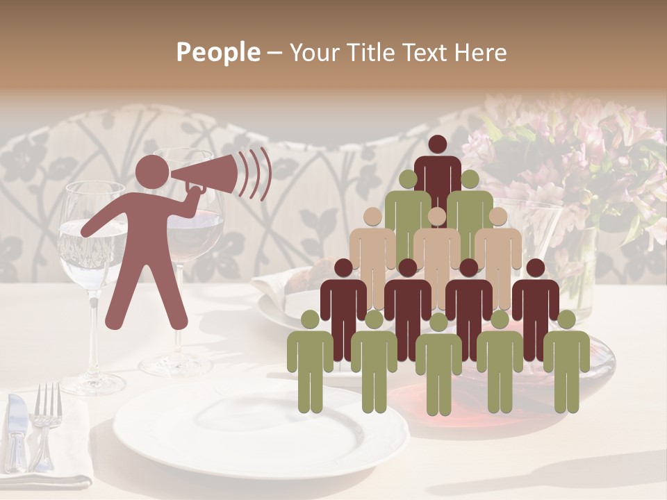 Table Cutlery Tablecloth PowerPoint Template