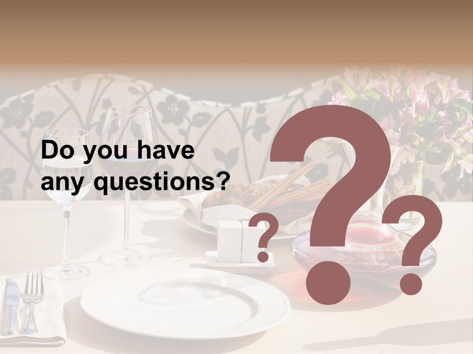 Table Cutlery Tablecloth PowerPoint Template