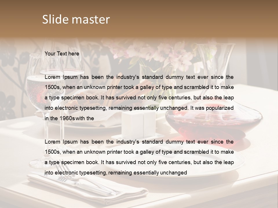 Dining Food Empty PowerPoint Template