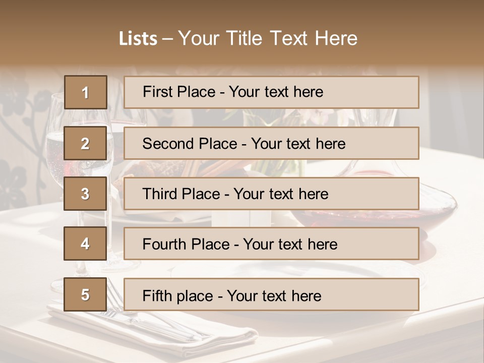 Dining Food Empty PowerPoint Template