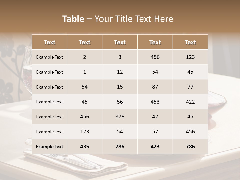 Dining Food Empty PowerPoint Template