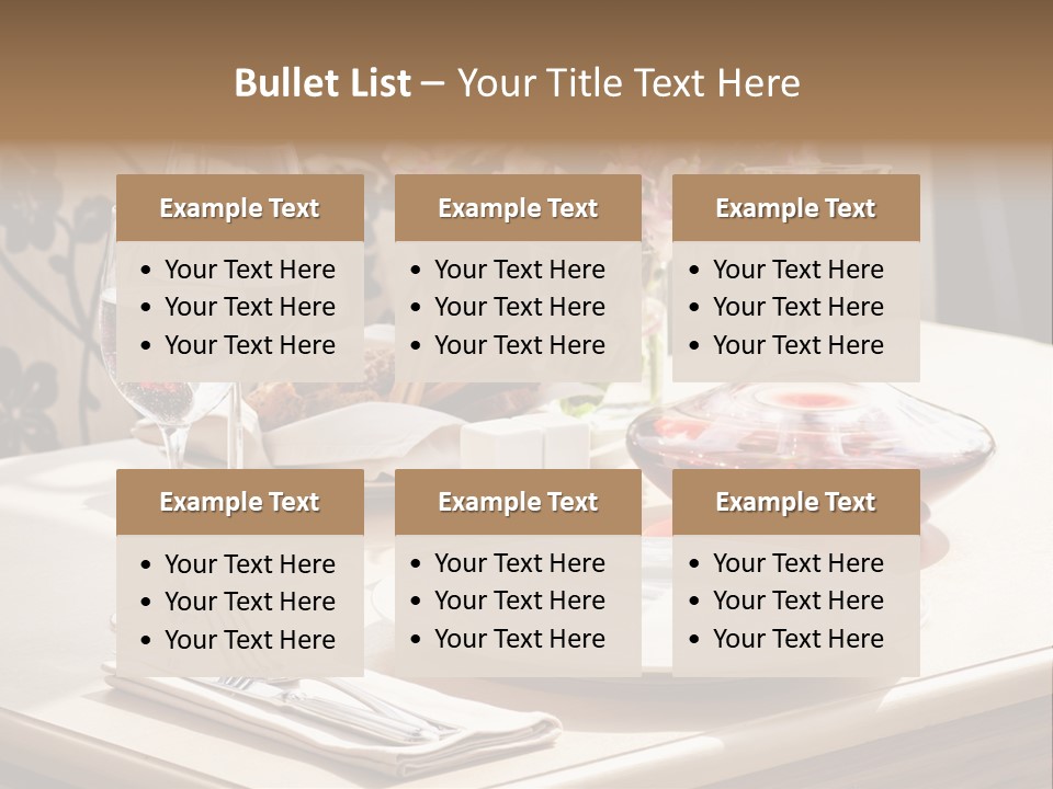 Dining Food Empty PowerPoint Template