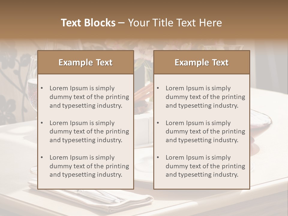 Dining Food Empty PowerPoint Template