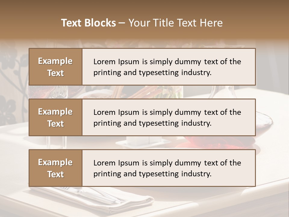 Dining Food Empty PowerPoint Template