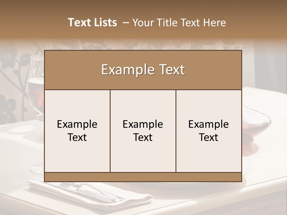 Dining Food Empty PowerPoint Template