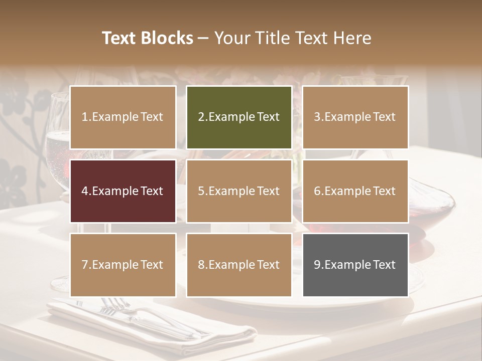 Dining Food Empty PowerPoint Template