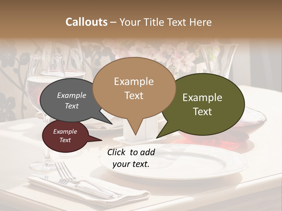 Dining Food Empty PowerPoint Template