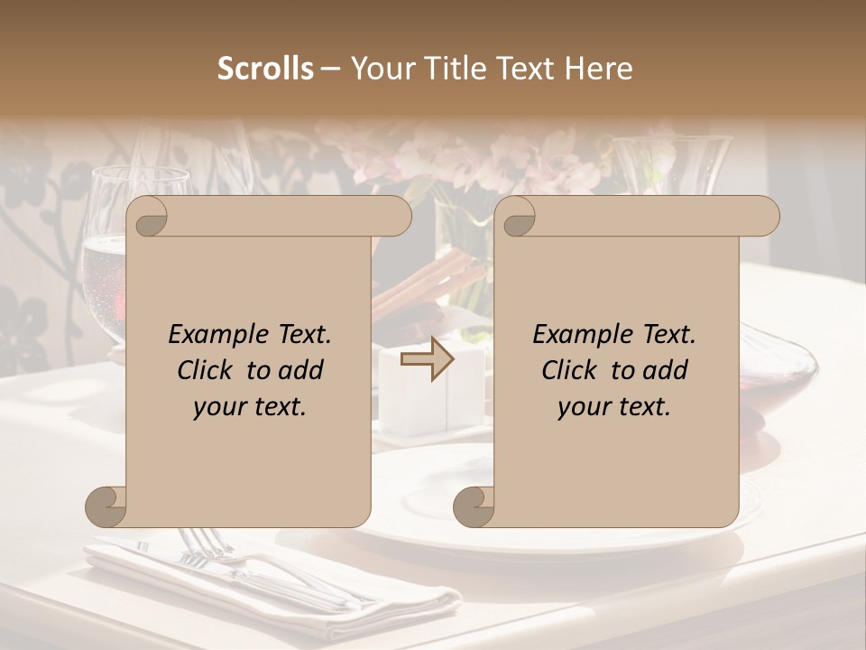 Dining Food Empty PowerPoint Template