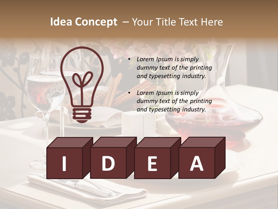 Dining Food Empty PowerPoint Template