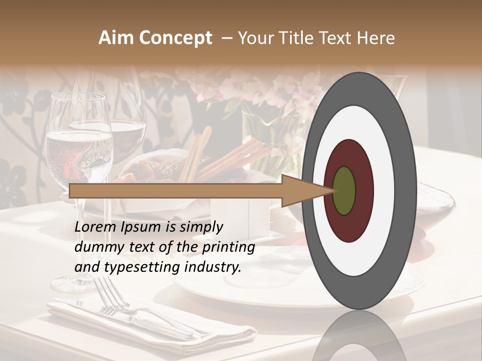 Dining Food Empty PowerPoint Template