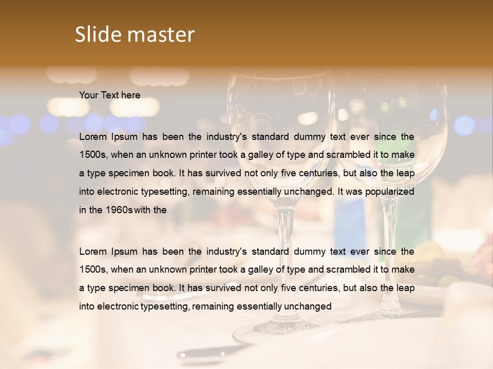 Meal Silver Table PowerPoint Template