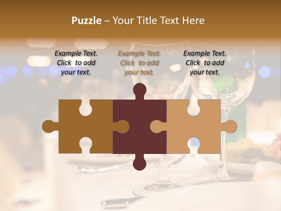 Meal Silver Table PowerPoint Template