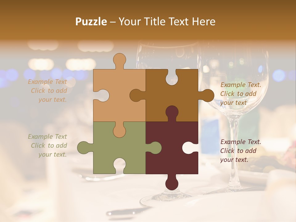 Meal Silver Table PowerPoint Template