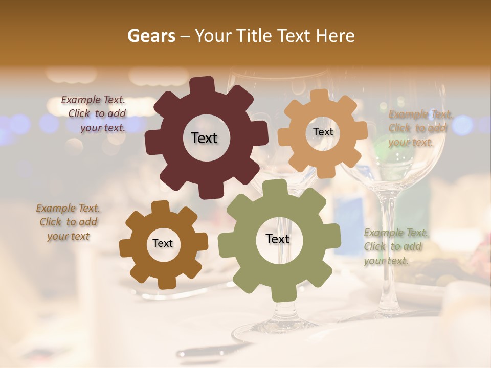 Meal Silver Table PowerPoint Template