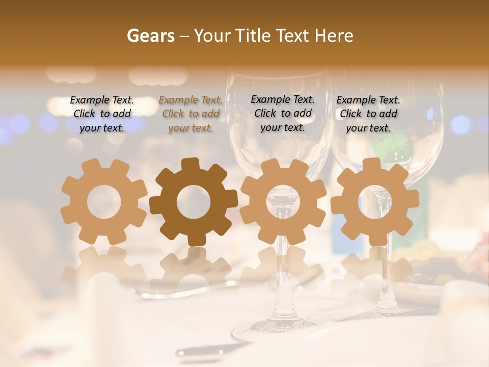 Meal Silver Table PowerPoint Template