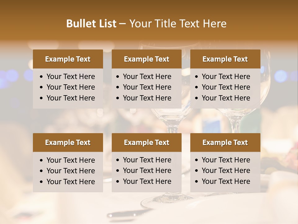 Meal Silver Table PowerPoint Template
