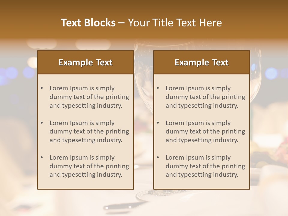 Meal Silver Table PowerPoint Template