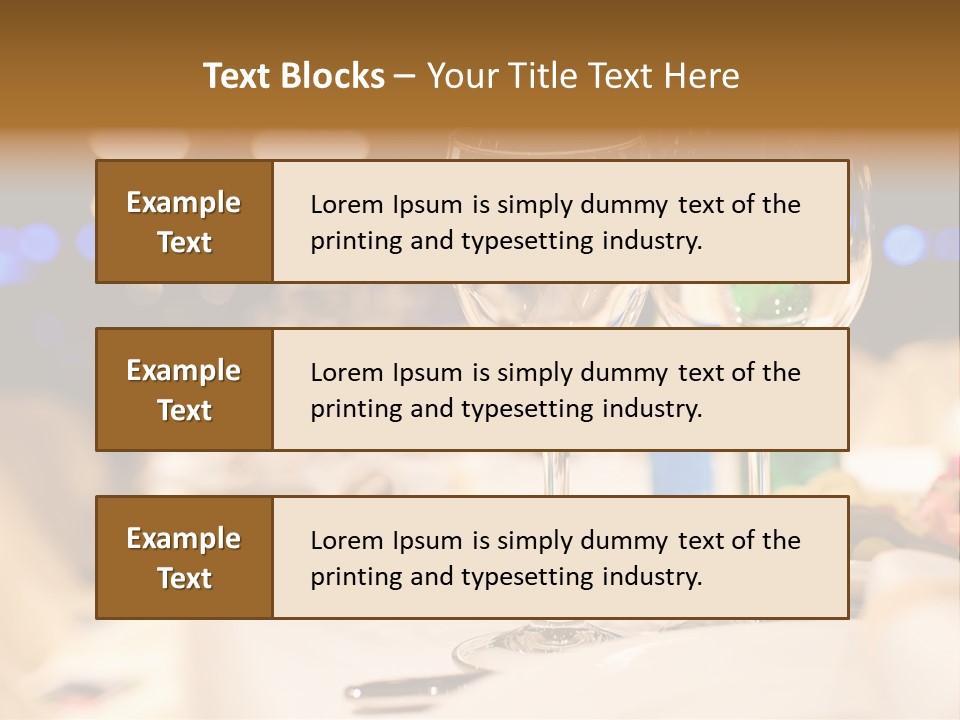 Meal Silver Table PowerPoint Template