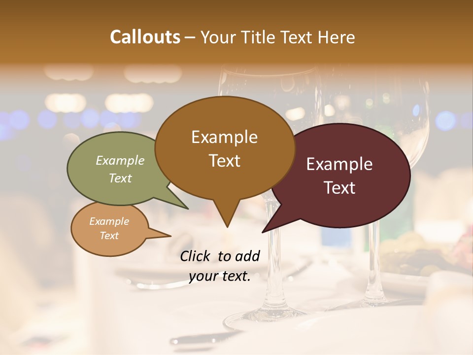 Meal Silver Table PowerPoint Template