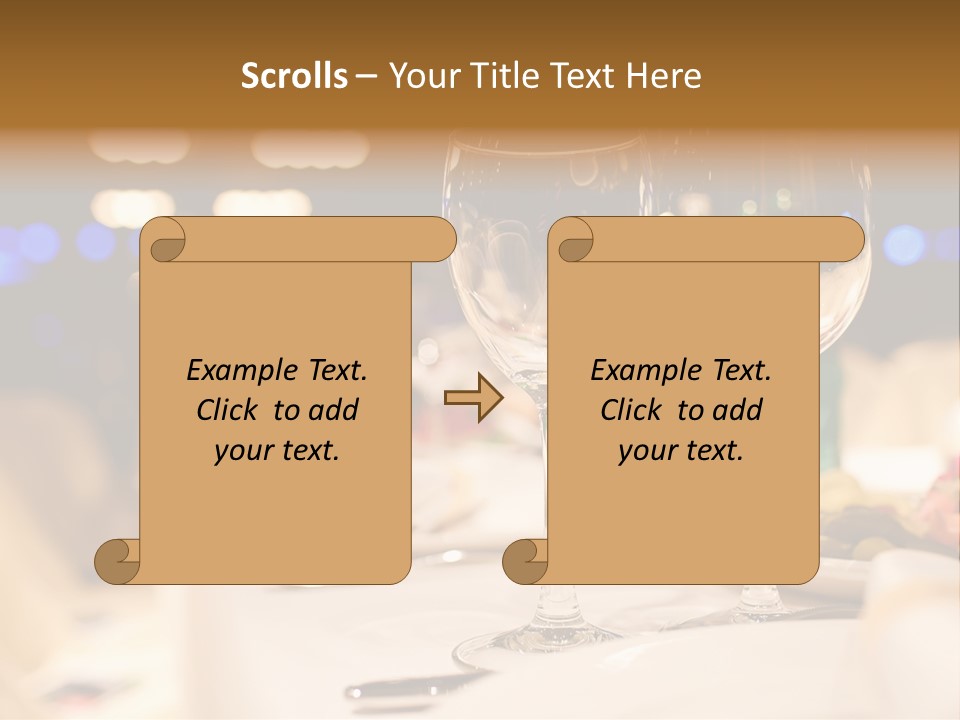 Meal Silver Table PowerPoint Template