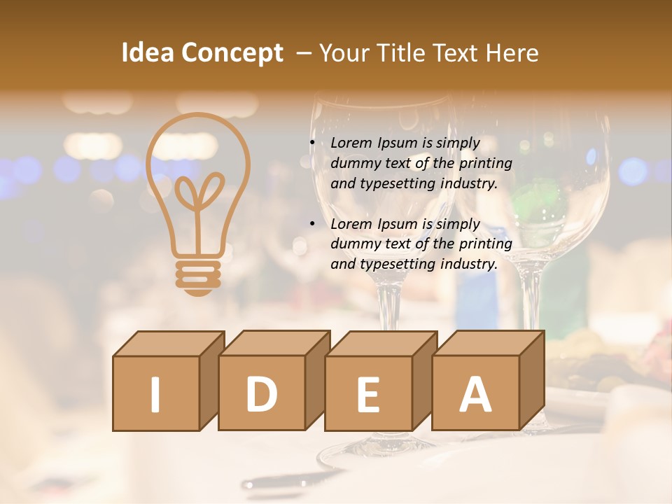 Meal Silver Table PowerPoint Template