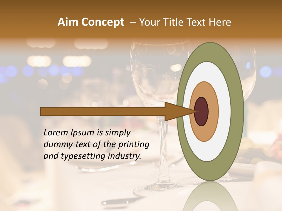 Meal Silver Table PowerPoint Template