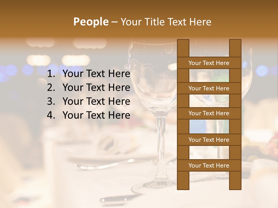Meal Silver Table PowerPoint Template