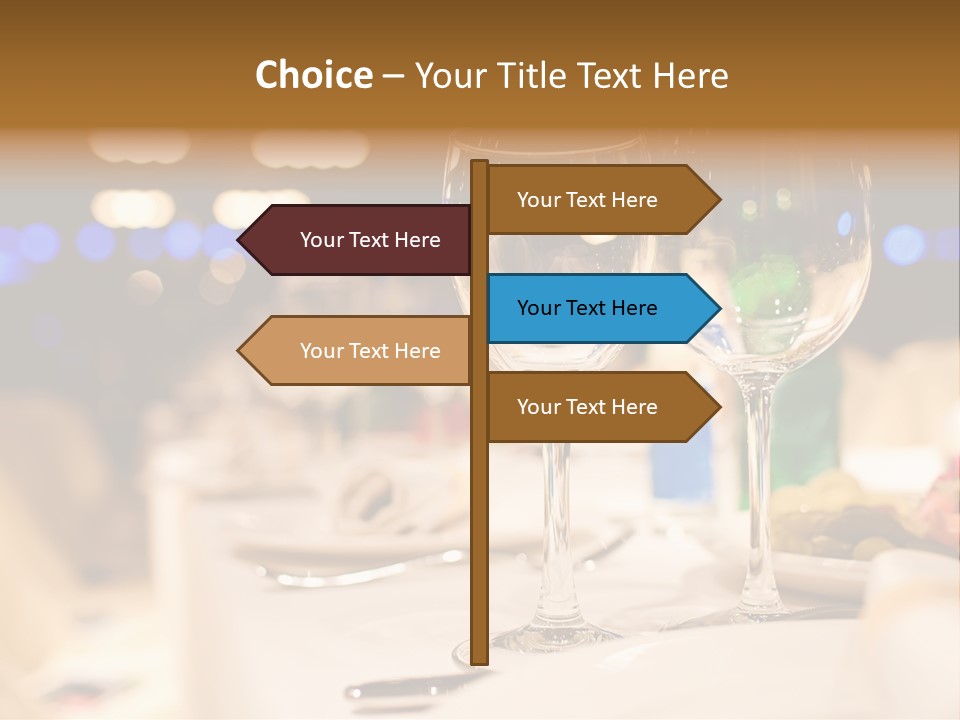 Meal Silver Table PowerPoint Template