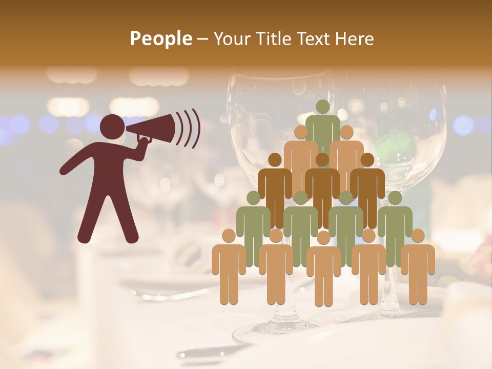 Meal Silver Table PowerPoint Template