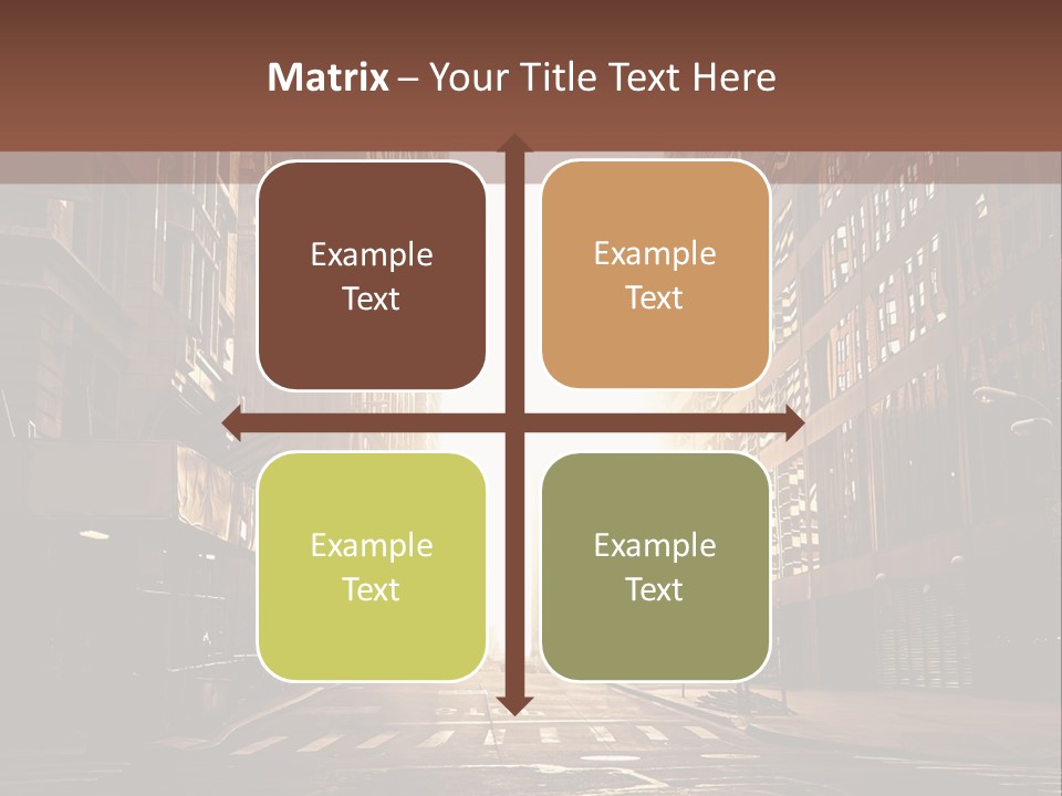 Empty Office Morning PowerPoint Template