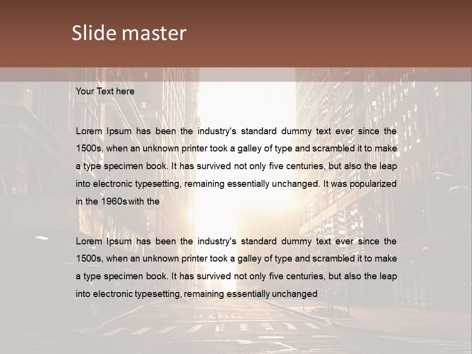 Empty Office Morning PowerPoint Template