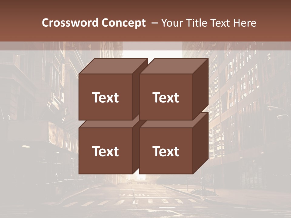 Empty Office Morning PowerPoint Template