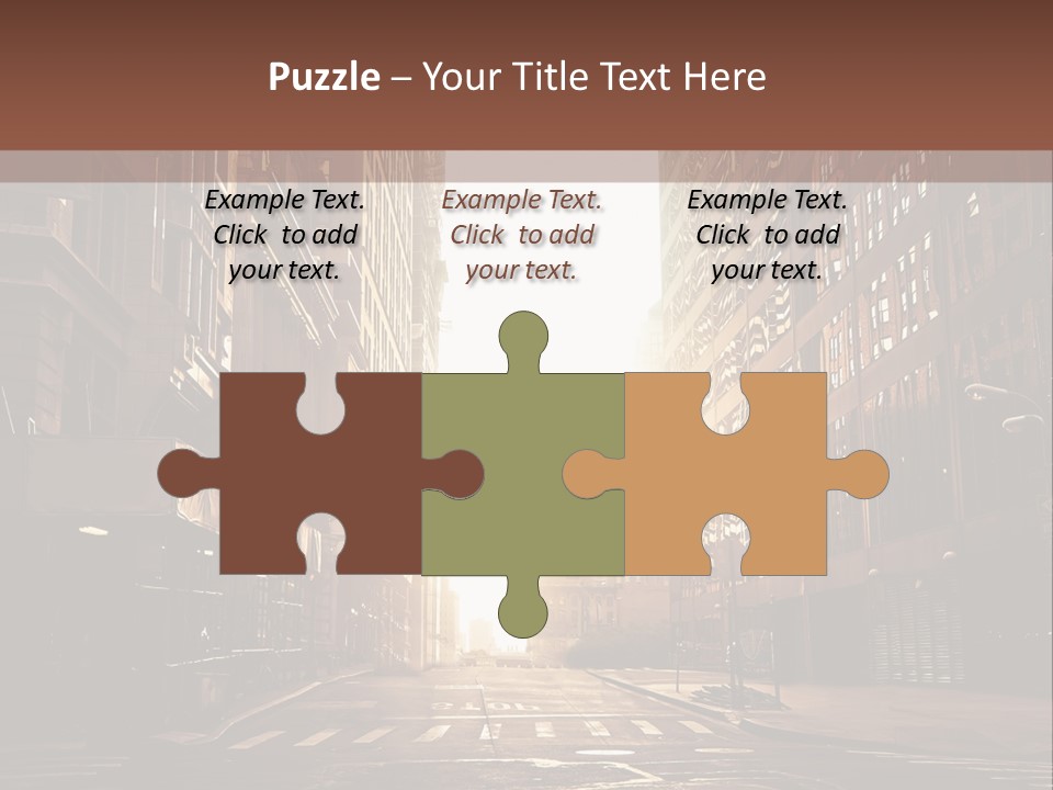 Empty Office Morning PowerPoint Template