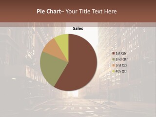 Empty Office Morning PowerPoint Template