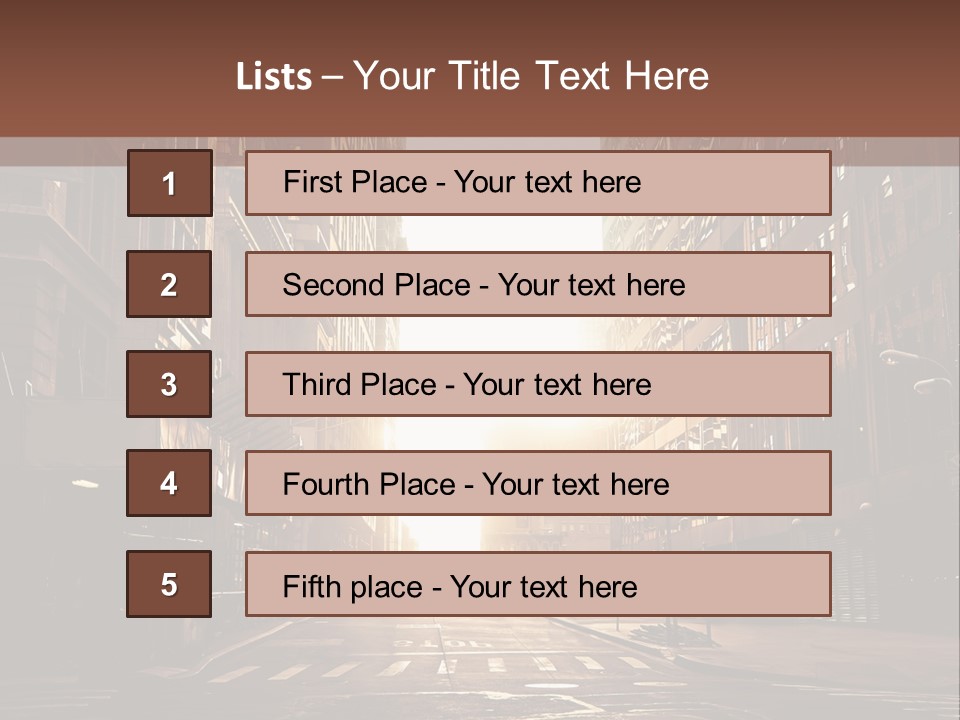 Empty Office Morning PowerPoint Template