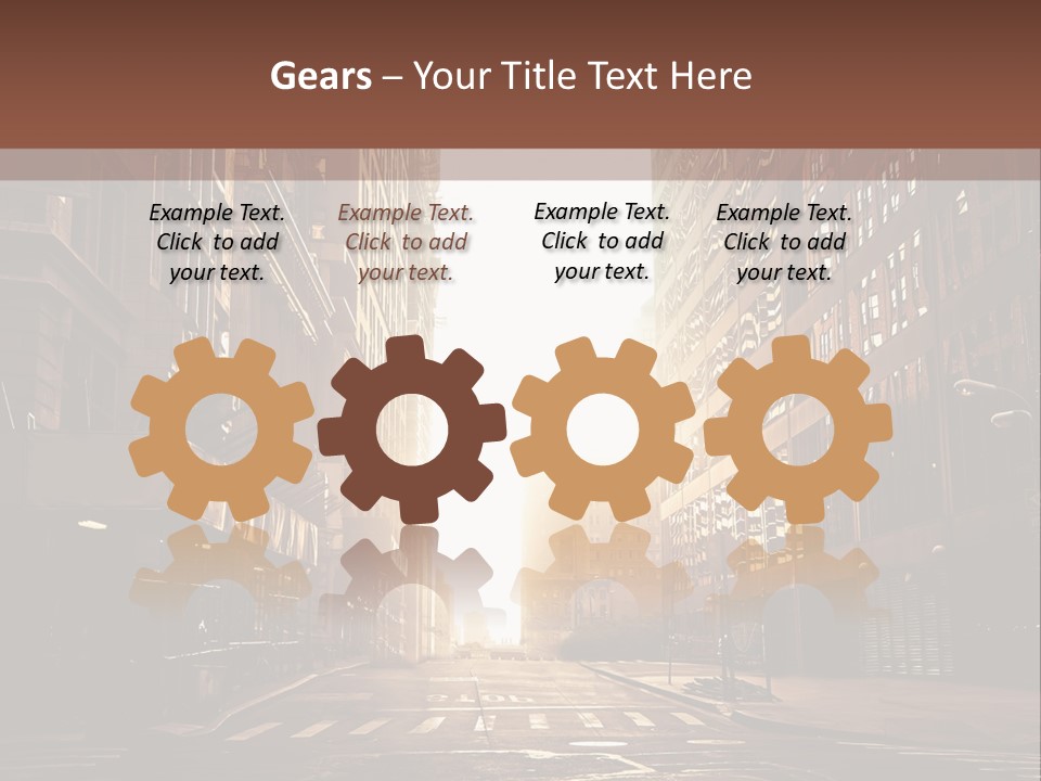 Empty Office Morning PowerPoint Template