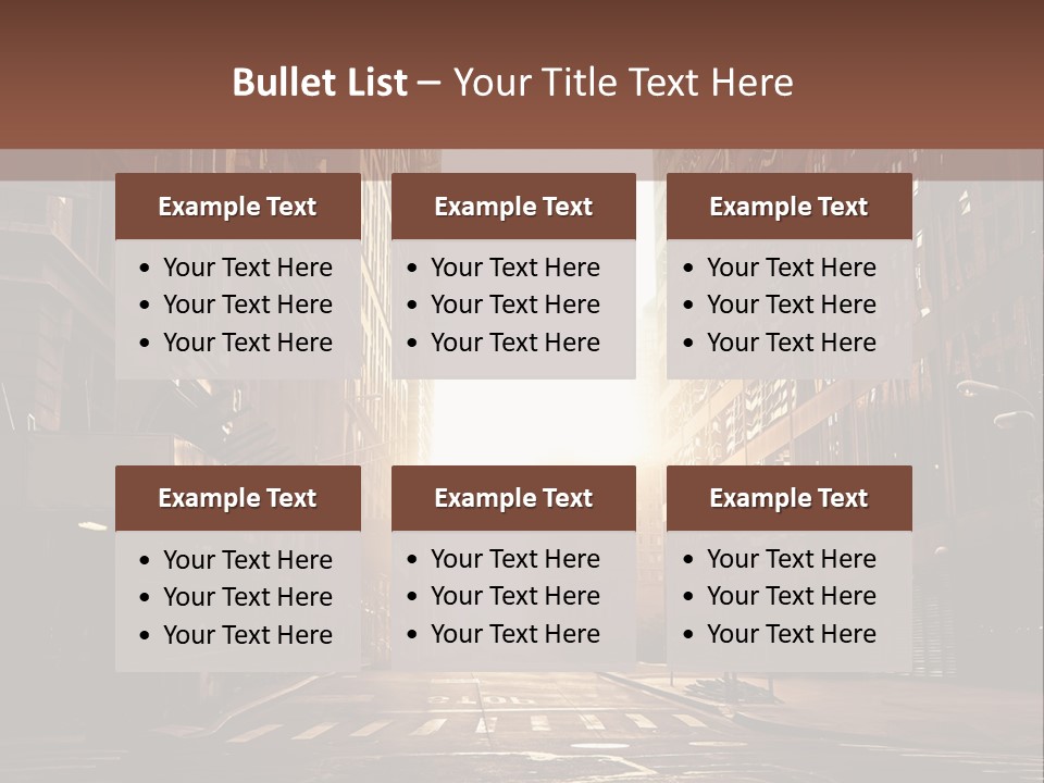 Empty Office Morning PowerPoint Template