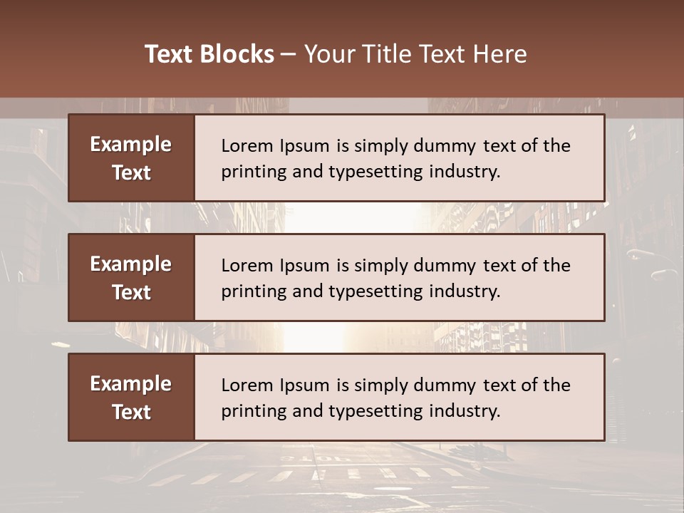 Empty Office Morning PowerPoint Template