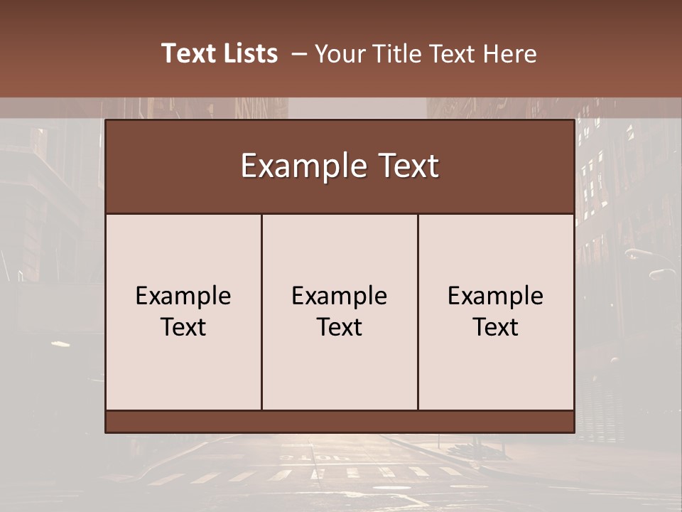Empty Office Morning PowerPoint Template