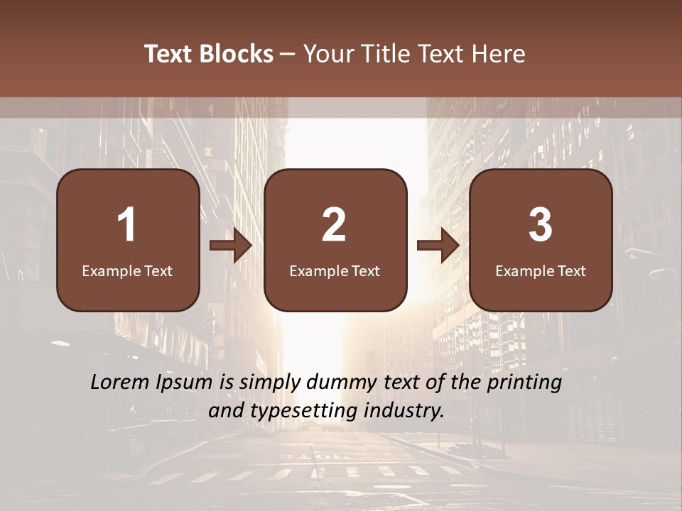 Empty Office Morning PowerPoint Template