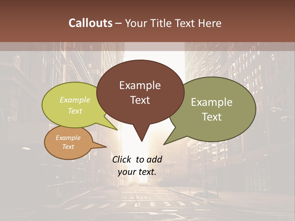 Empty Office Morning PowerPoint Template