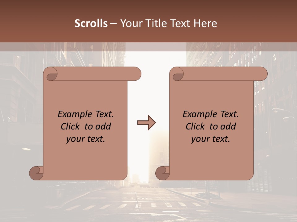 Empty Office Morning PowerPoint Template
