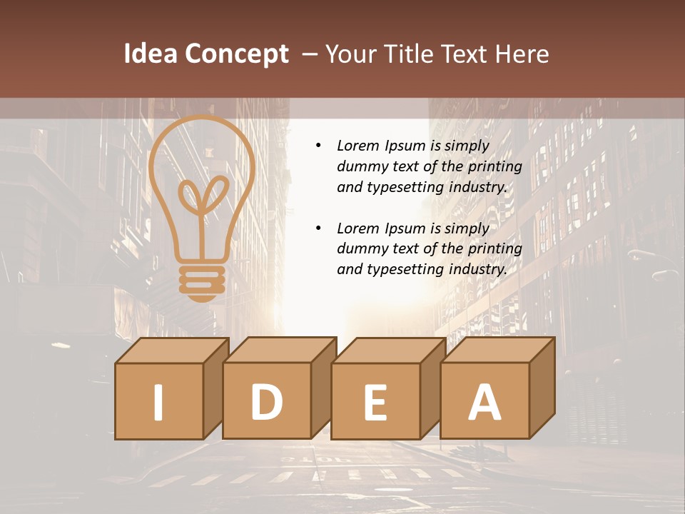 Empty Office Morning PowerPoint Template