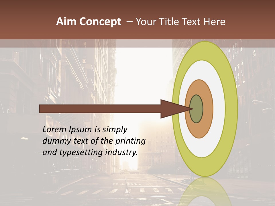 Empty Office Morning PowerPoint Template