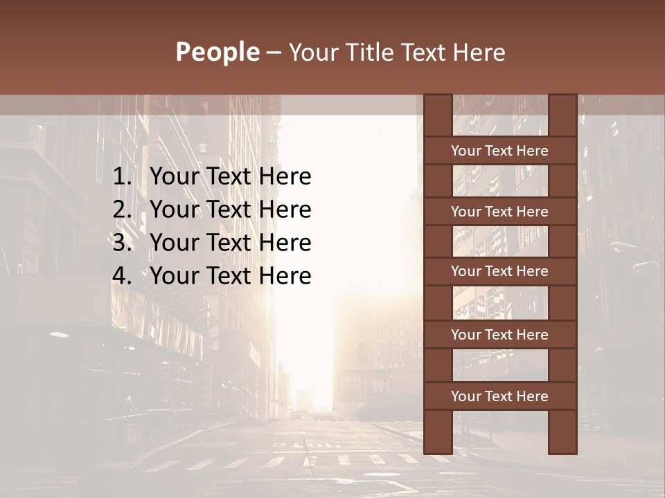 Empty Office Morning PowerPoint Template
